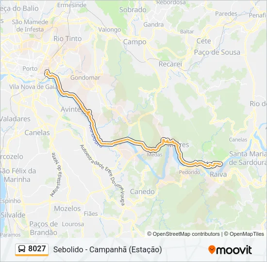 8027 Bus Line Map