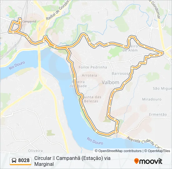 8028 Bus Line Map