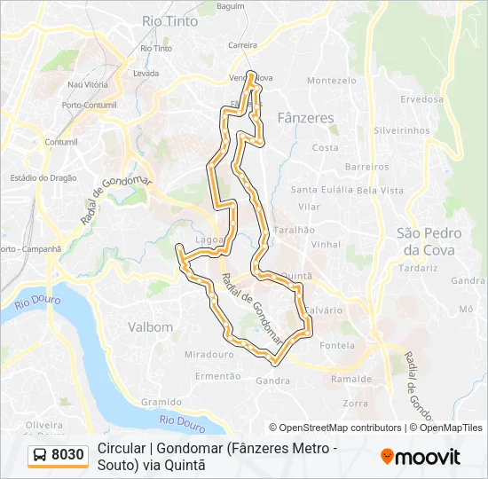 8030 Bus Line Map