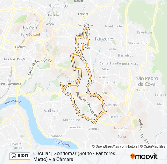 8031 Bus Line Map