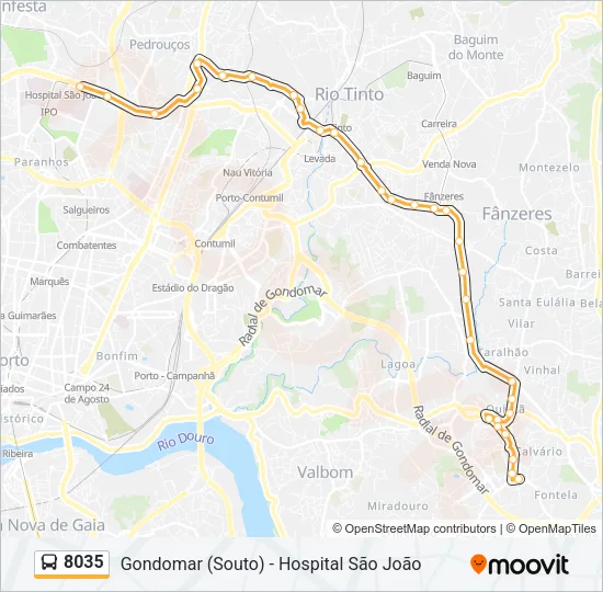8035 Bus Line Map