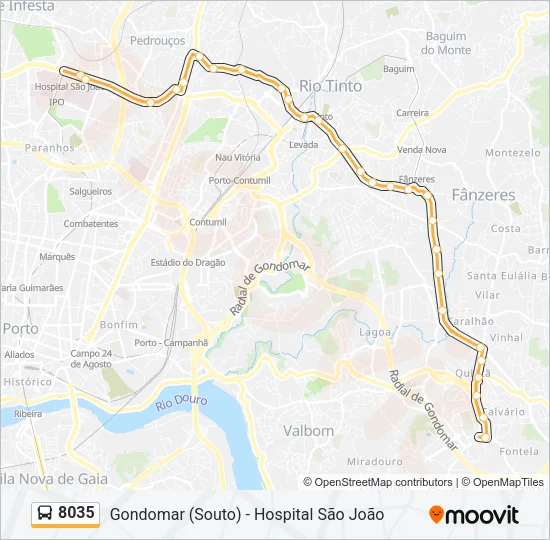 8035 Bus Line Map