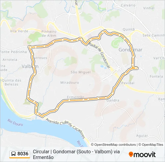 8036 Bus Line Map