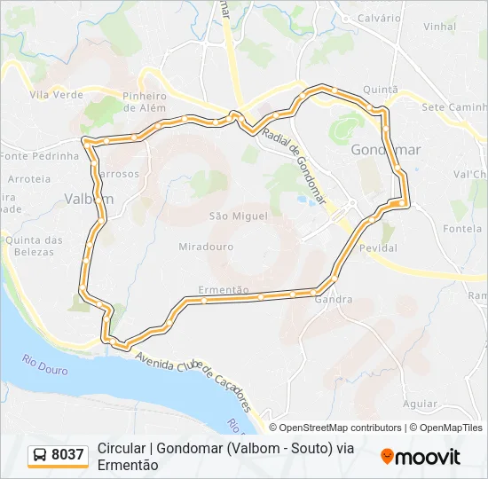 8037 Bus Line Map