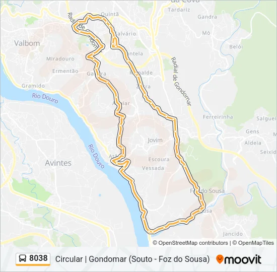 8038 Bus Line Map
