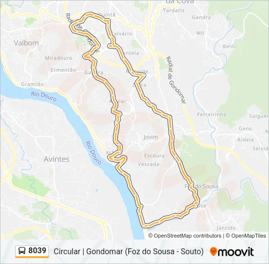 8039 Bus Line Map