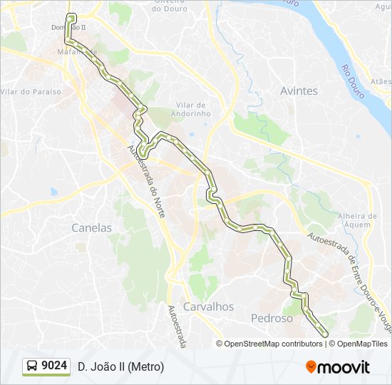 9024 bus Line Map