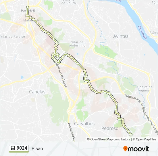 9024 Bus Line Map