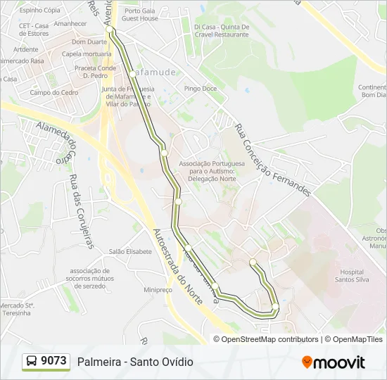 9073 Bus Line Map
