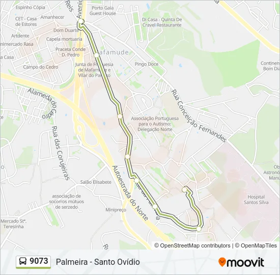 9073 Bus Line Map