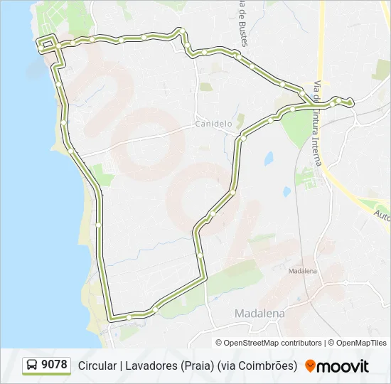 9078 Bus Line Map