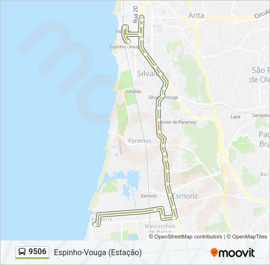 9506 Bus Line Map