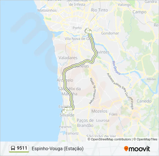 9511 Bus Line Map
