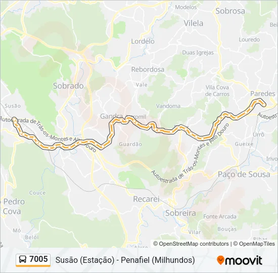 7005 Bus Line Map