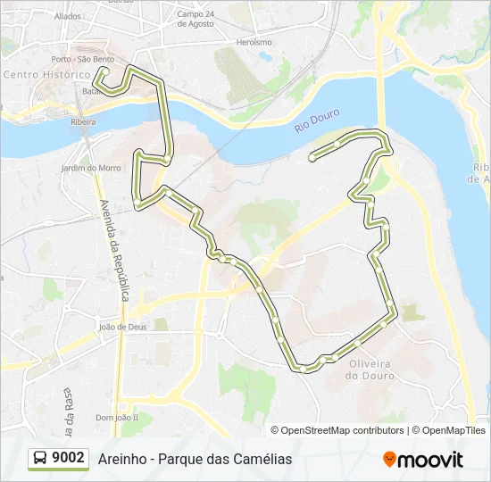9002 Bus Line Map