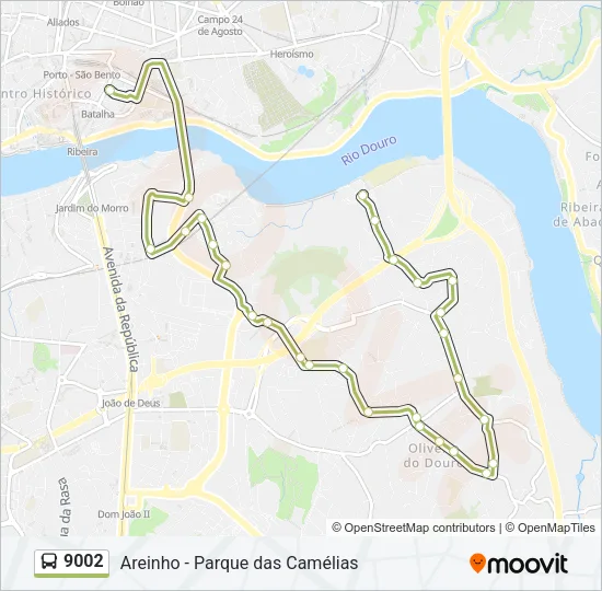 9002 Bus Line Map