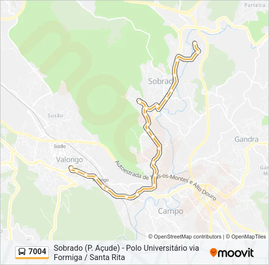 7004 Bus Line Map