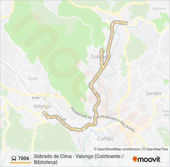 7006 Bus Line Map