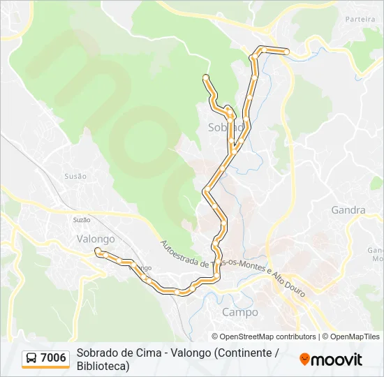 7006 Bus Line Map