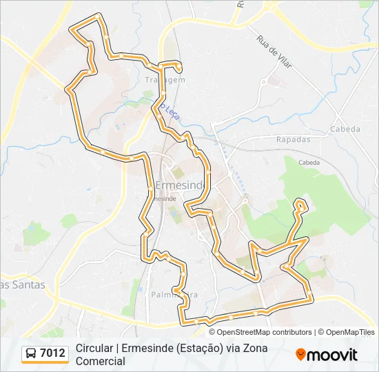 7012 Bus Line Map