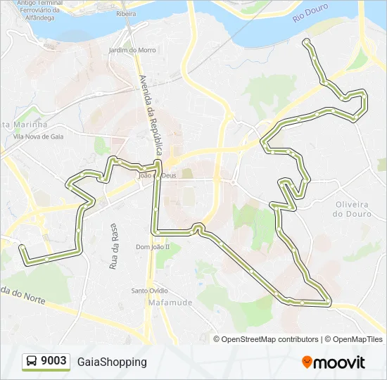 9003 Bus Line Map