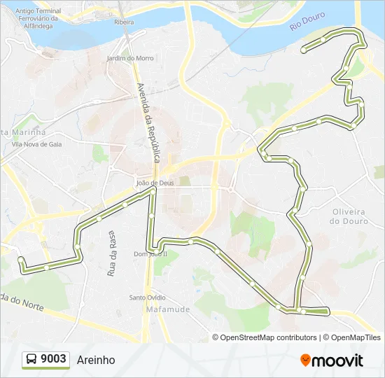 9003 Bus Line Map