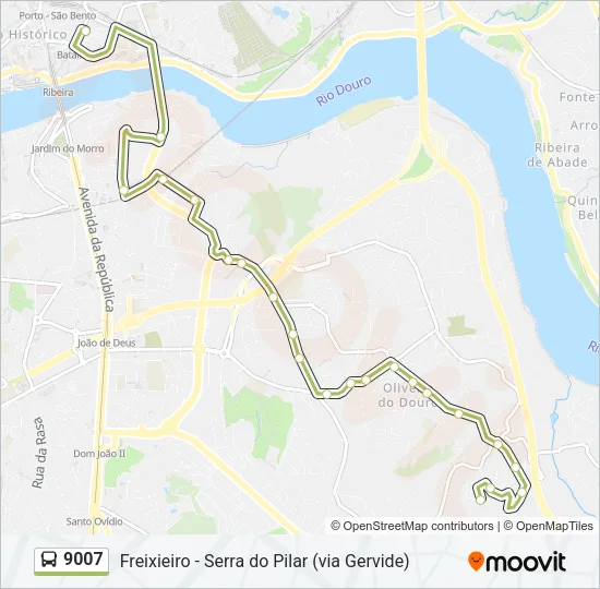9007 Bus Line Map
