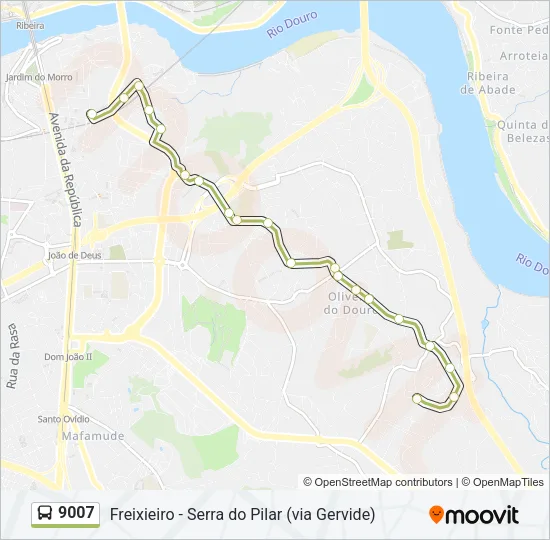 9007 Bus Line Map