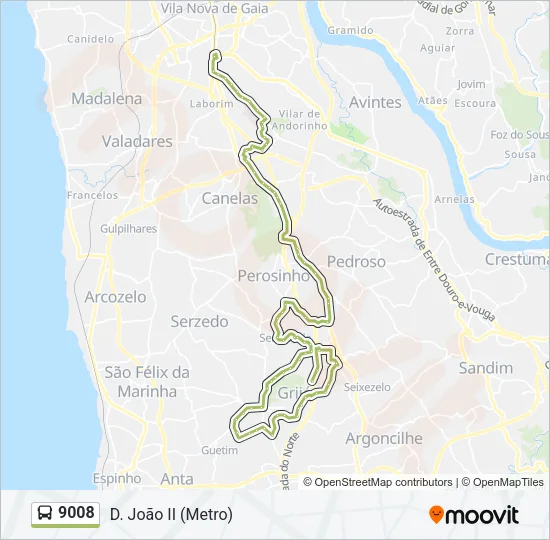 9008 Bus Line Map