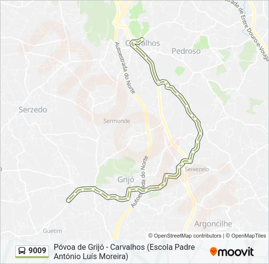 9009 Bus Line Map