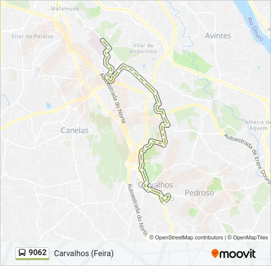 9062 Bus Line Map