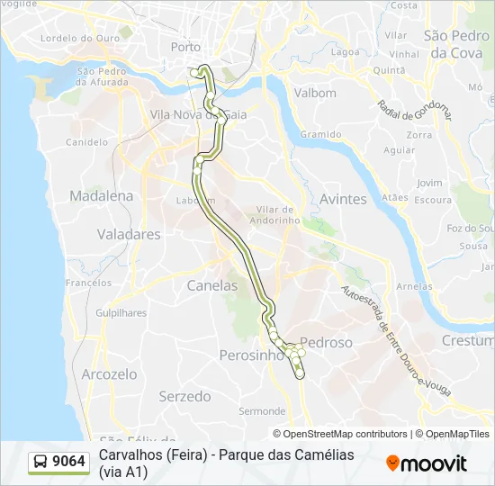 9064 Bus Line Map