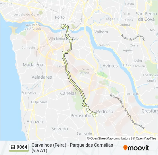 9064 Bus Line Map
