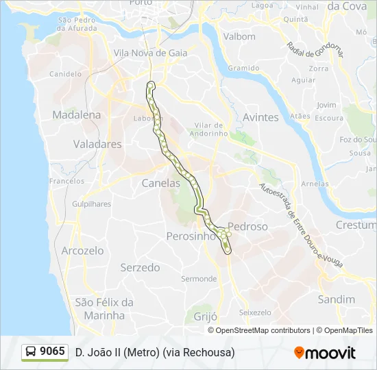 9065 Bus Line Map