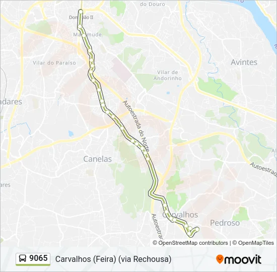 9065 Bus Line Map