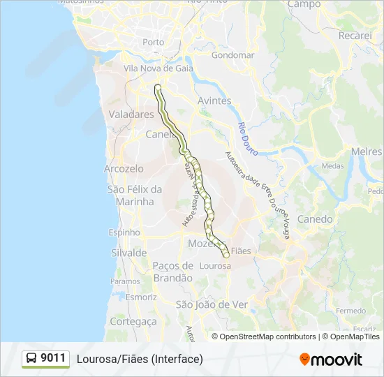9011 Bus Line Map