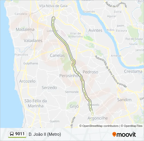 9011 Bus Line Map