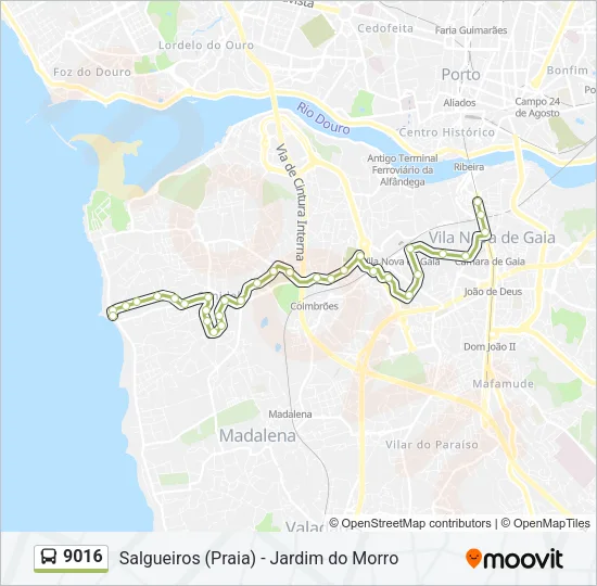 9016 Bus Line Map