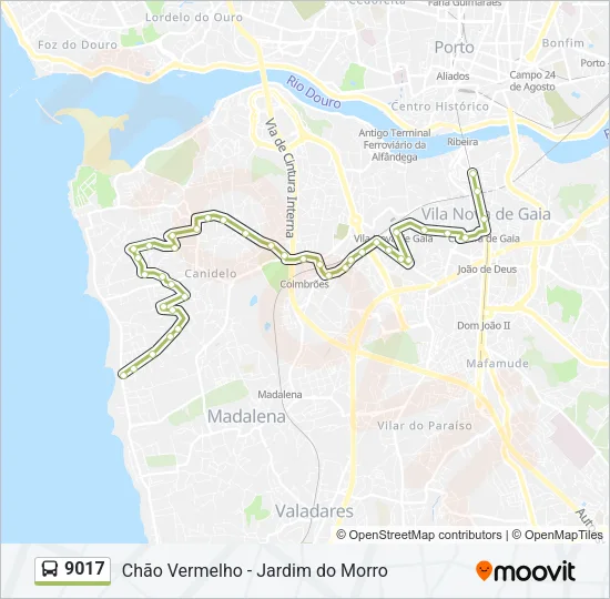 9017 Bus Line Map