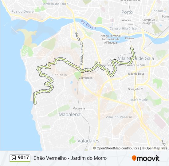 9017 bus Line Map