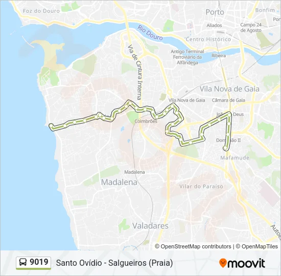 9019 Bus Line Map
