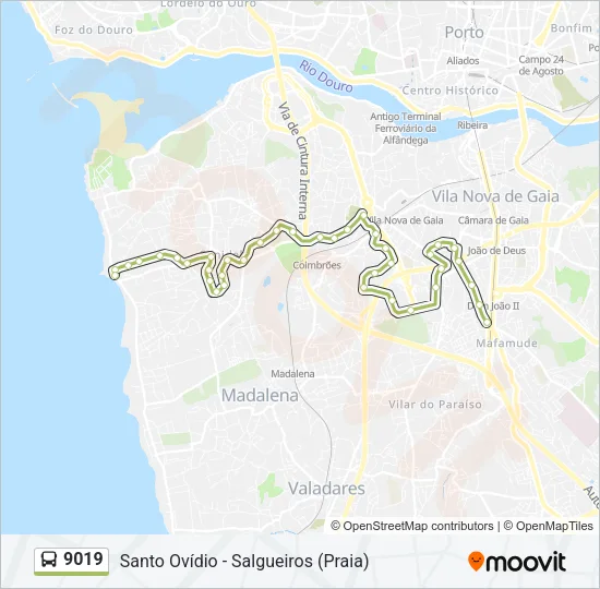9019 Bus Line Map