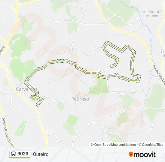 9023 Bus Line Map