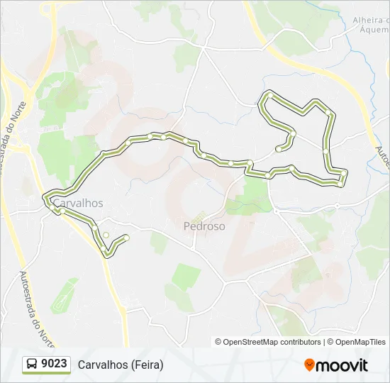 9023 Bus Line Map