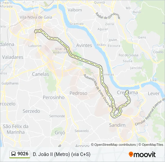 9026 Bus Line Map