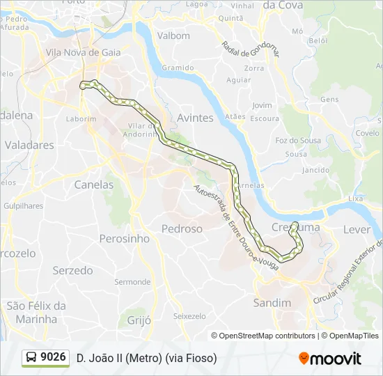 9026 Bus Line Map