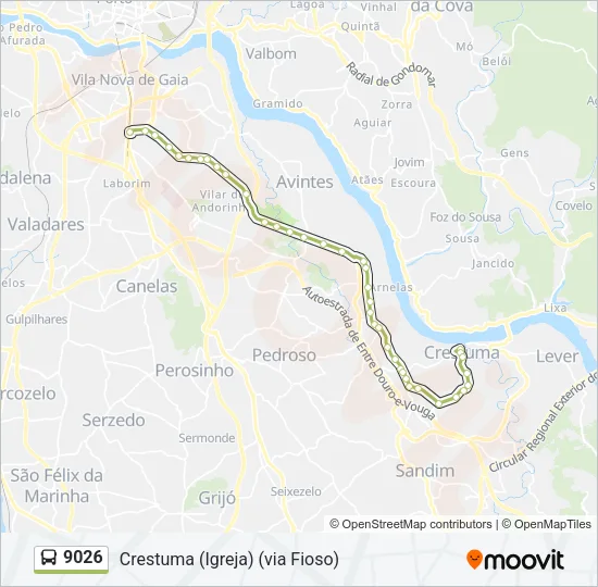 9026 Bus Line Map