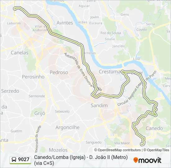 9027 Bus Line Map