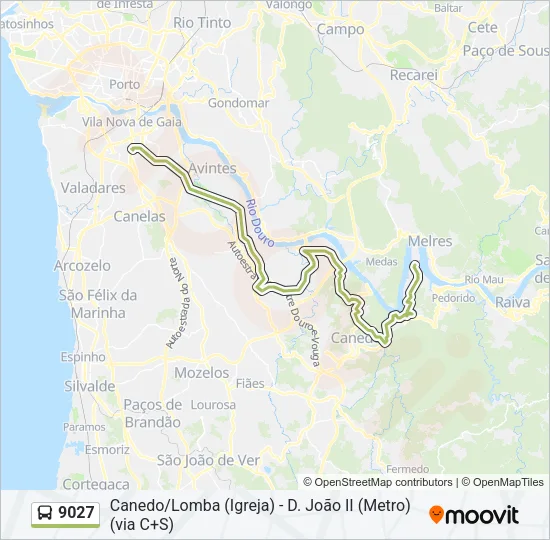 9027 Bus Line Map