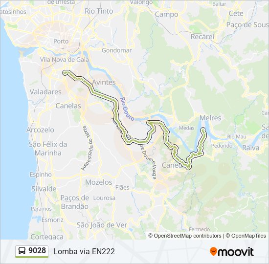 9028 bus Line Map